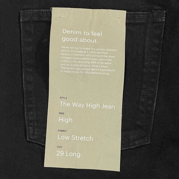 NWT Everlane The Way High Jean Womens 29 Long Coal Black - Picture 10 of 12